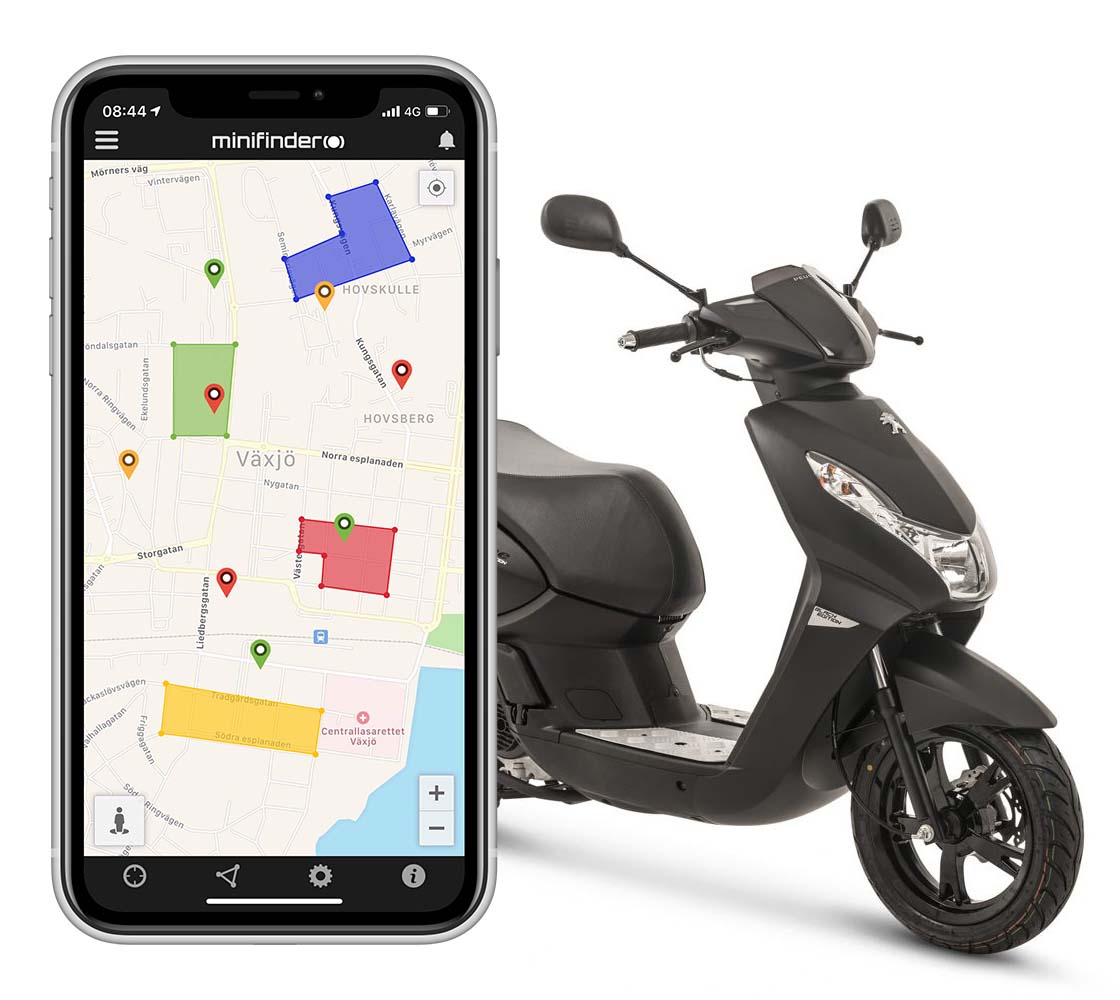 Moped med GPS-tyveribeskyttelse